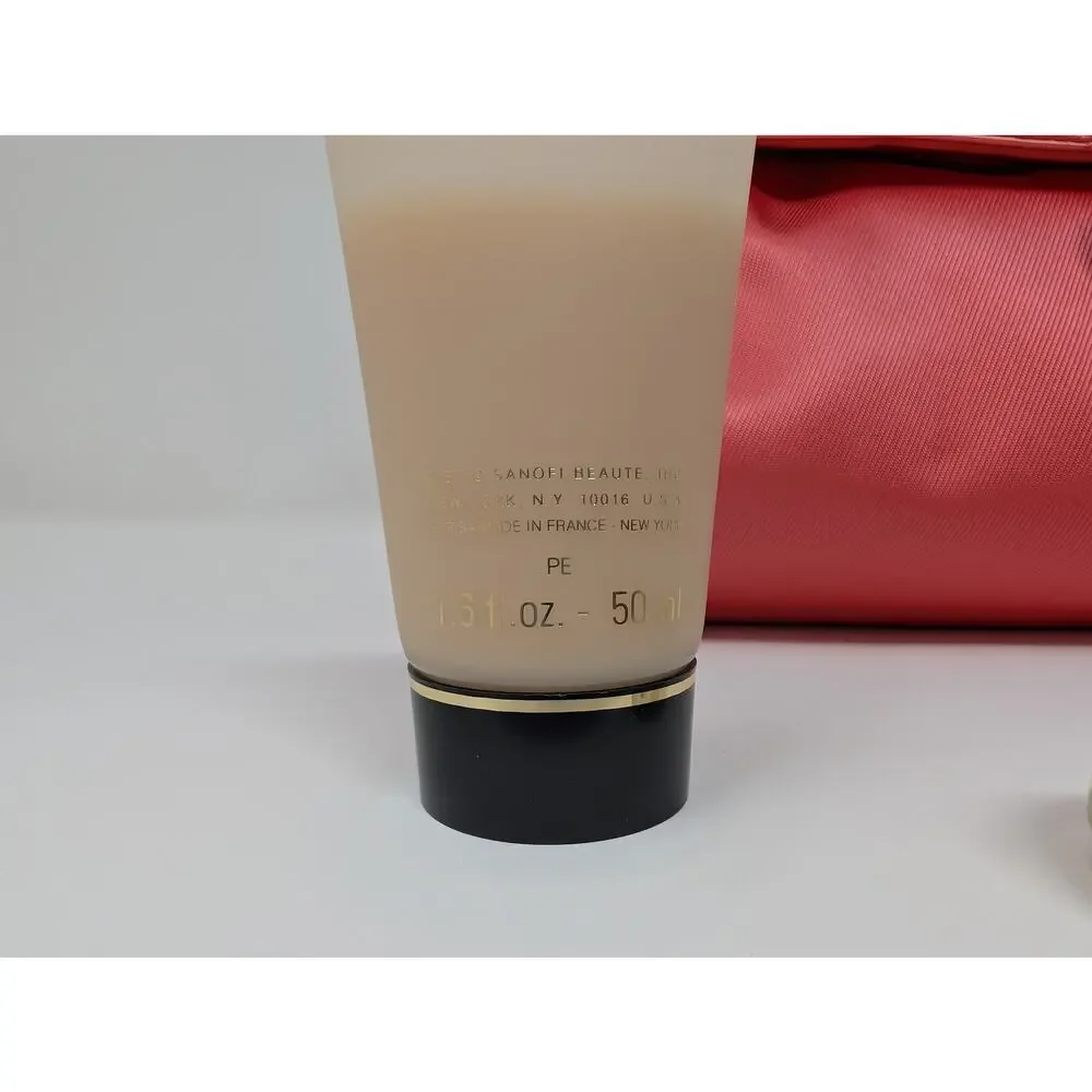 Vintage YSL Yves Saint Laurent Paris Make-Up‎ Pouch Peach Dead-Stock NEW Nylon
